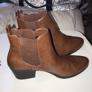 Brown ankle booties